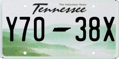 TN license plate Y7038X