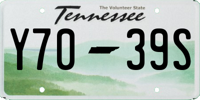 TN license plate Y7039S