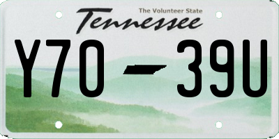 TN license plate Y7039U