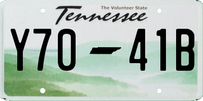 TN license plate Y7041B