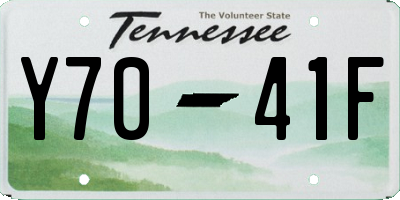 TN license plate Y7041F