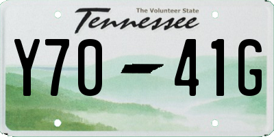 TN license plate Y7041G