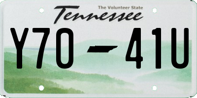 TN license plate Y7041U