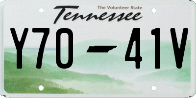 TN license plate Y7041V