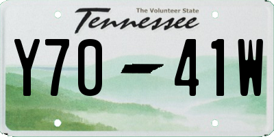 TN license plate Y7041W