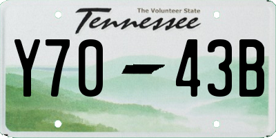 TN license plate Y7043B