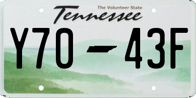 TN license plate Y7043F