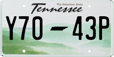 TN license plate Y7043P