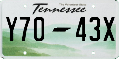 TN license plate Y7043X