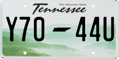 TN license plate Y7044U