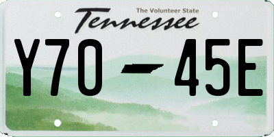 TN license plate Y7045E