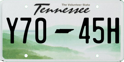 TN license plate Y7045H