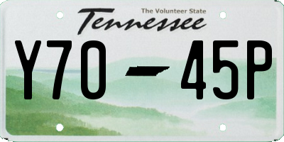TN license plate Y7045P