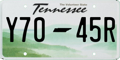 TN license plate Y7045R