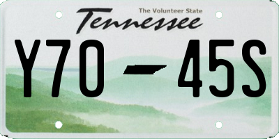 TN license plate Y7045S