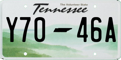 TN license plate Y7046A
