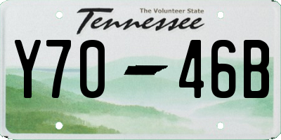 TN license plate Y7046B