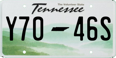 TN license plate Y7046S
