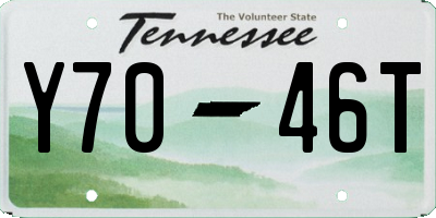 TN license plate Y7046T
