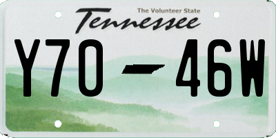 TN license plate Y7046W