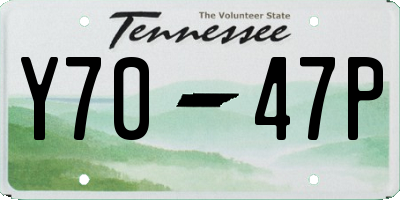 TN license plate Y7047P