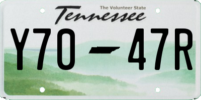TN license plate Y7047R