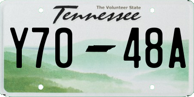 TN license plate Y7048A