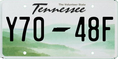 TN license plate Y7048F