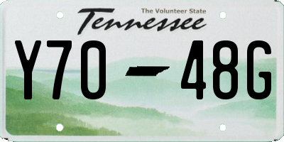 TN license plate Y7048G