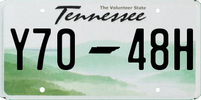 TN license plate Y7048H