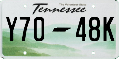TN license plate Y7048K