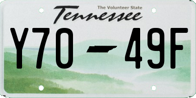 TN license plate Y7049F