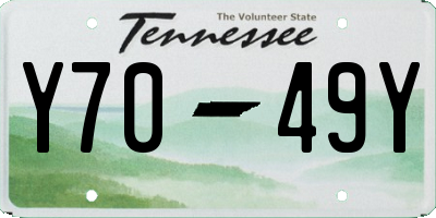TN license plate Y7049Y