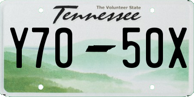 TN license plate Y7050X