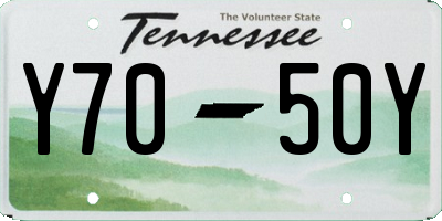 TN license plate Y7050Y