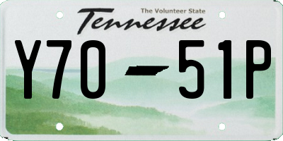 TN license plate Y7051P