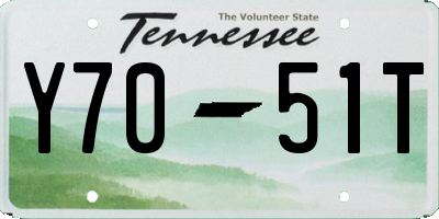 TN license plate Y7051T