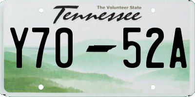 TN license plate Y7052A