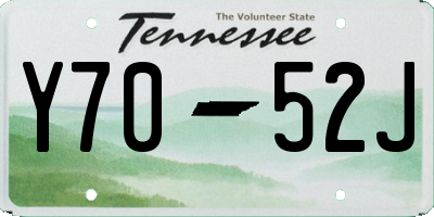 TN license plate Y7052J