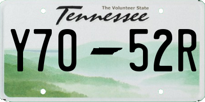 TN license plate Y7052R
