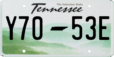 TN license plate Y7053E
