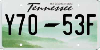 TN license plate Y7053F