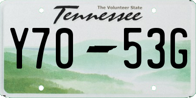 TN license plate Y7053G