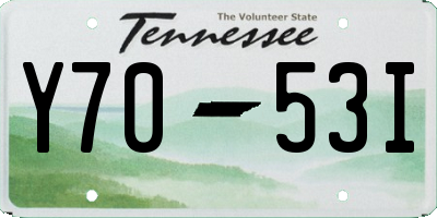 TN license plate Y7053I