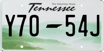 TN license plate Y7054J