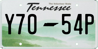 TN license plate Y7054P