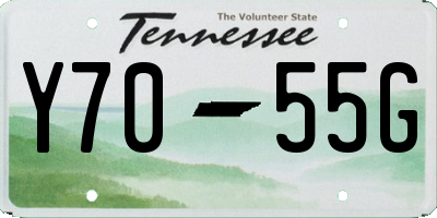 TN license plate Y7055G