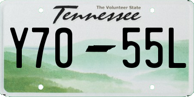 TN license plate Y7055L