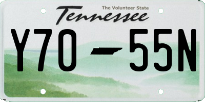 TN license plate Y7055N