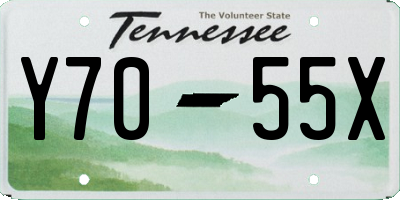 TN license plate Y7055X
